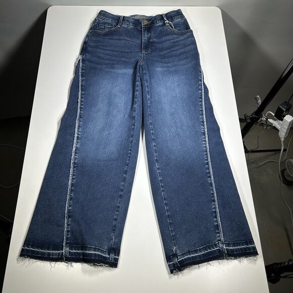 Wit & Wisdom Denim - Wit & Wisdom Jeans Women’s 4 Wide Leg High Rise Raw Hem Y2K Denim NWT